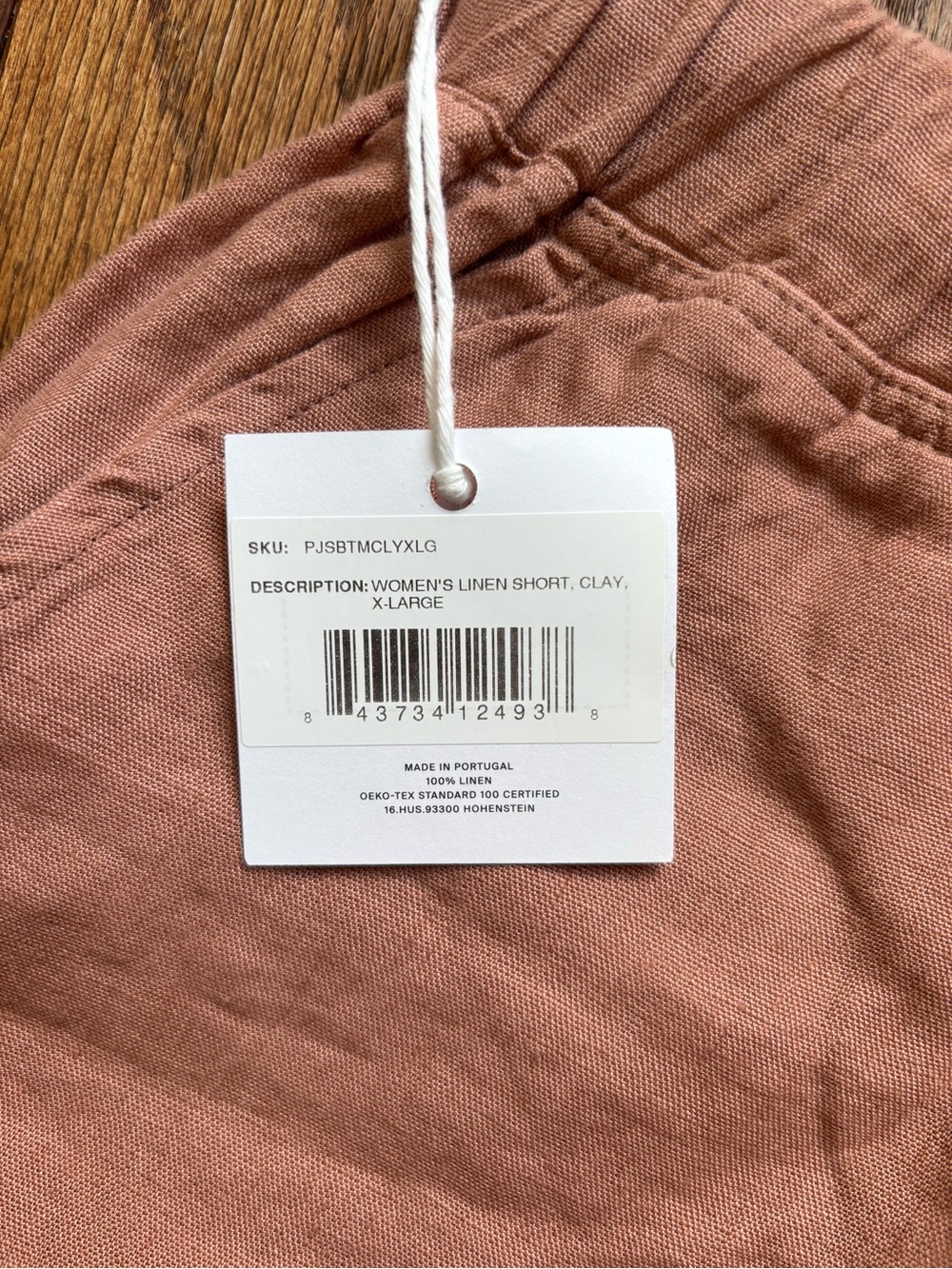 Parachute linen pj top shorts set size extra large clay NWT - Picture 7 of 10